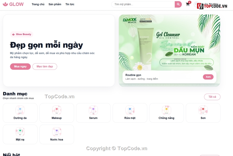 Website bán hàng,Web bán hàng,mỹ phẩm